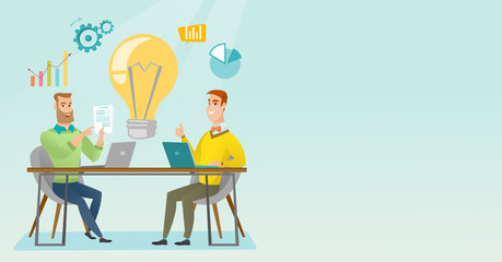 Successful business idea vector illustration.