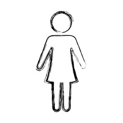 Female gender avatar icon vector illustration graphic design