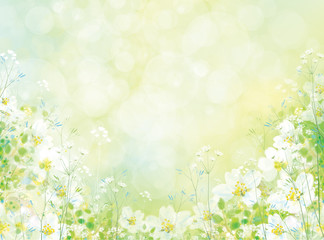 Obraz na płótnie Canvas Vector spring floral background.