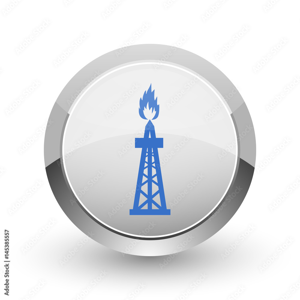 Aufkleber Gas chrome border web and smartphone apps design round glossy icon.