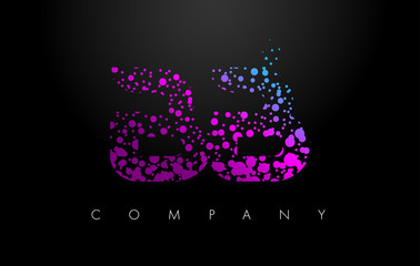 BB B B Letter Logo with Purple Particles and Bubble Dots