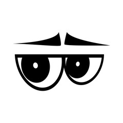 Cartoon eyes expression icon vector illustration graphic design