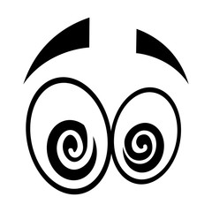 Cartoon eyes expression icon vector illustration graphic design