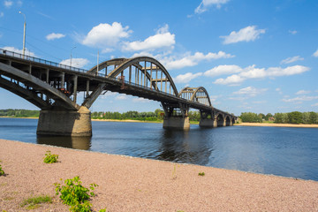 Volga embankment in Rybinsk, Russia