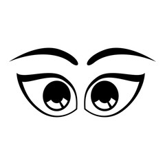 Cartoon eyes expression icon vector illustration graphic design
