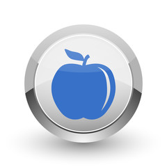 Apple chrome border web and smartphone apps design round glossy icon.