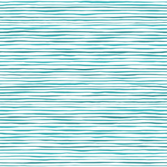 Waves seamless pattern. Hand drawn lines abstract background. Blue stripes texture. Sketch vector illustration - 145387574