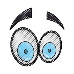 Cartoon eyes expression icon vector illustration graphic design