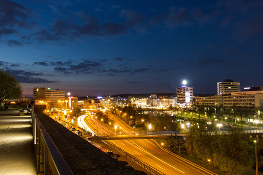 Saarbr&uuml;cken bei Nacht