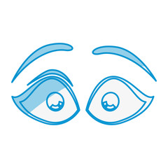 Cartoon eyes expression icon vector illustration graphic design