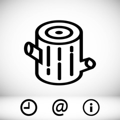 stump icon stock vector illustration flat design