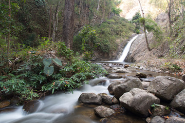 Chaeson waterfall in Chaeson national park, Lampang, Thailand