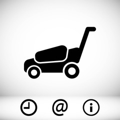 lawnmower icon stock vector illustration flat design