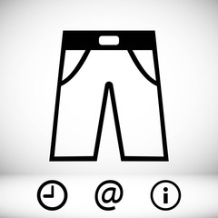 pants icon stock vector illustration flat design