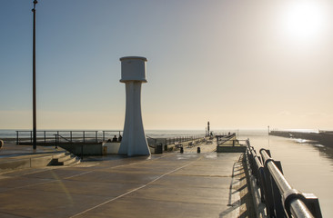 Littlehampton pier and lighthouse, Sussex, England