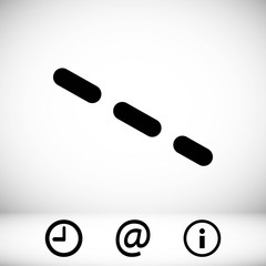 dash-dotted line icon stock vector illustration flat design