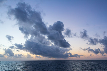 sunset in the Maldives