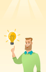 Businessman having business idea.