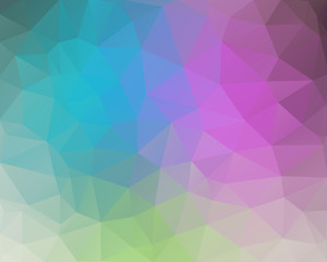 Fototapeta premium Multicolor geometric rumpled triangular low poly origami style gradient illustration graphic background. Vector polygonal design for your business. Rainbow, spectrum image.