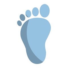 blue baby foot icon over white background. vector illustration