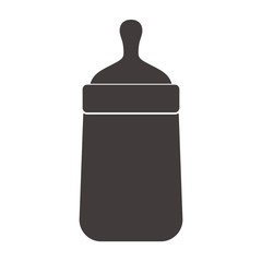 baby bottle icon over white background. vector illustration