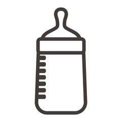 baby bottle icon over white background. vector illustration