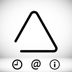 musical metal triangle icon stock vector illustration flat design