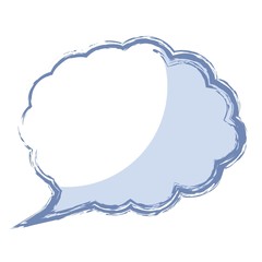 speech cloud icon over white background. vector illustration