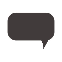 speech rectangle icon over white background. vector illustration