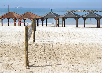 Sandy beach in Tel Aviv, Israel