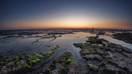 sunset over the sea