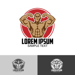 Body builder logo template