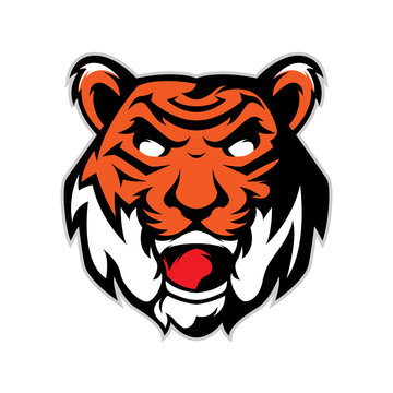 Tiger head mascot logo