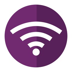 wifi sign icon over white background. vector illustration