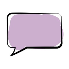 speech rectangle icon over white background. vector illustration