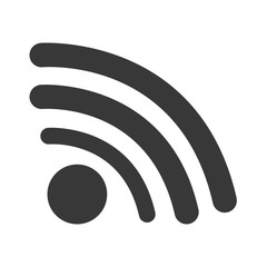 wifi sign icon over white background. vector illustration