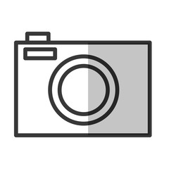 photographic camera icon over white background. vector illustration
