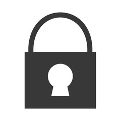 security padlock icon over white background. vector illustration