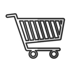 shopping cart icon over white background. vector illustration