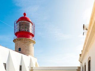 Cabo de São Vicente, Leuchtturm bei Sagres, Algarve, Portugal 