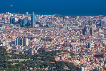 Obraz premium Barcelona, view from Tibidabo