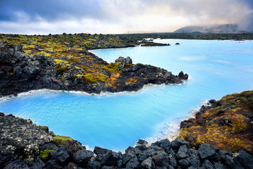 Fototapeta na wymiar Blue lagoon geothermal spa, Iceland