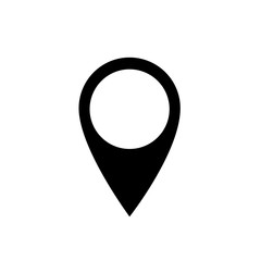 pin location icon over white background. vector illustration