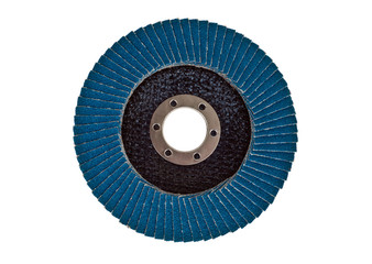 Abrasive wheels on a white