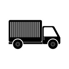 cargo truck icon over white background. vector illustration