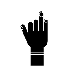 human hand icon over white background. vector illustration