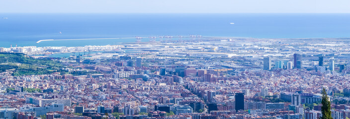 Obraz na płótnie Canvas Panoramic view, Barcelona