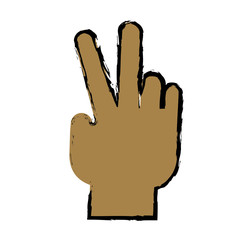 human hand icon over white background. colorful design. vector illustration