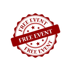 Free event red stamp illustration