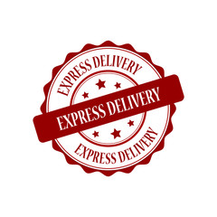 Express delivery red stamp illustration